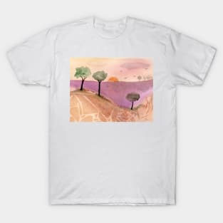 Surreal landscape with trees T-Shirt